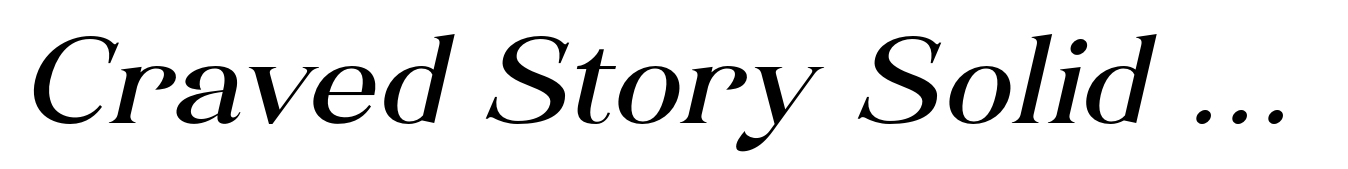 Craved Story Solid Italic